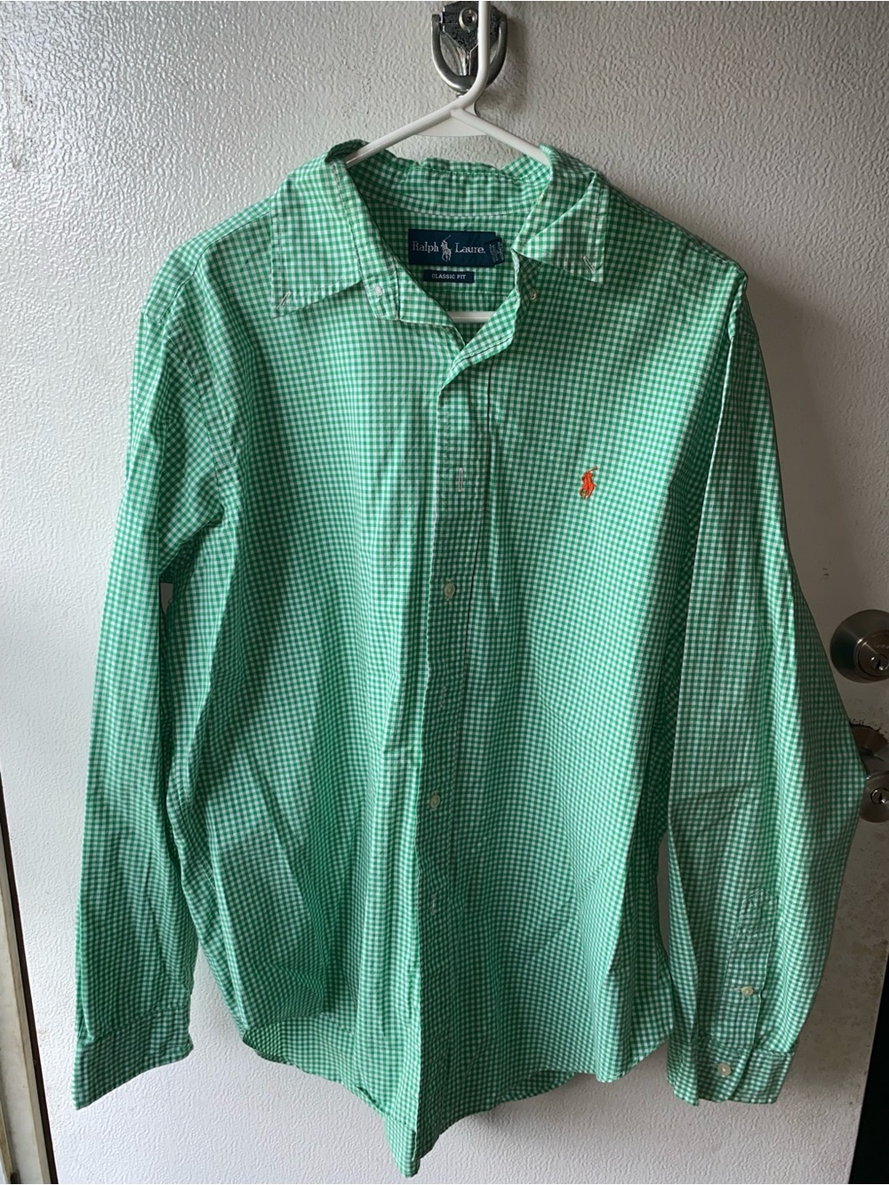 Ralph Lauren Green Gingham Button-Down Shirt - Men's